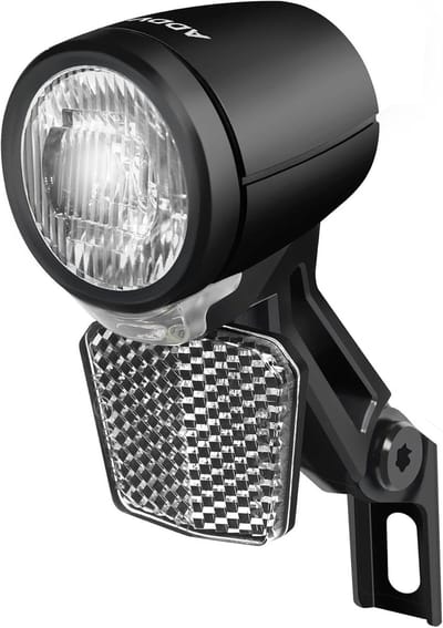 Dynamo Fietslamp - Voorlicht Achterlicht - Veilig Fietsen - Dagrijlicht Functie - 40 Lux - Zwart