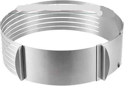Verstelbare Taartring - Ronde Vorm - Taarten Bakken - Roestvrij Staal - 9-12 Inch - Zilver
