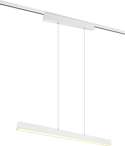 LED Railverlichting - Hanglamp - Torna Dual Parola Up and Down - 2 Fase - 29W - Warm Wit 3000K - Dimbaar - Rechthoek - Mat Wit - Aluminium