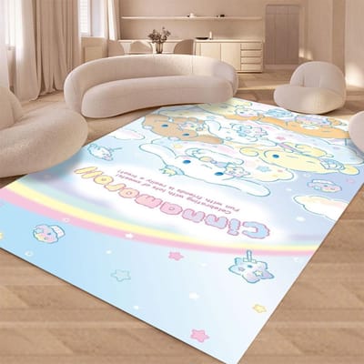 Disney Cinnamoroll Cartoon Hond S-anrio Meisjes Tapijt Kleed voor Huis Woonkamer Slaapkamer Sofa Decor Kinderkleed Vloermat 50X80CM