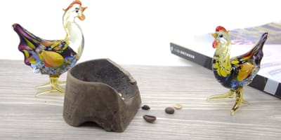 Kip van Glas Kleur - Glazen beeldjes decoratie - Glazen Dieren - Beeldjes decoratie