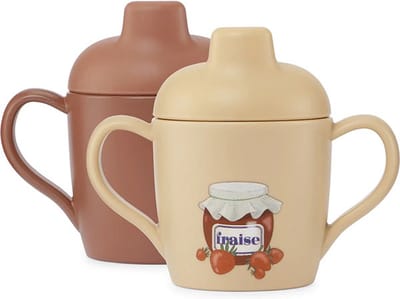 Konges Sløjd - Tuitbekers (Set van 2) - Tuitbekers - Fraise