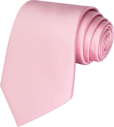 Fako Fashion - Stropdas - Effen - Satijn - 8cm - 145cm - Lichtroze
