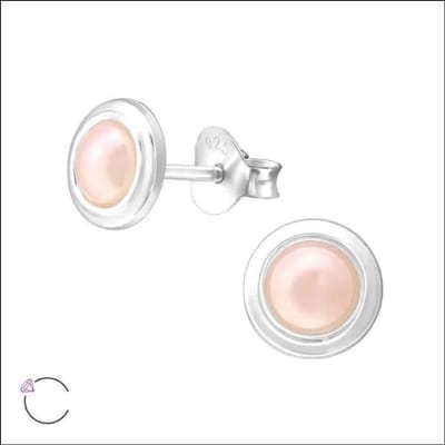 Aramat Jewels | Oorbellen | Zilveren Roze Pareloorbellen – 7mm – Tijdloos | | | |7mm | Zilver | Kinderen, Volwassenen | Verkleurd niet