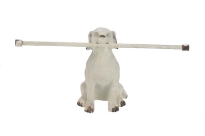 Sieradenhouder Hond wit, 16x5,8x9cm
