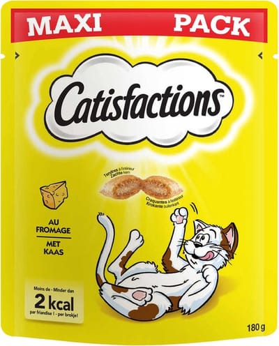 3x Catisfactions Snacks - Kattensnoepjes - Kaas 180g