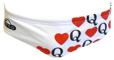 Turbo Q Corazones Zwemslip Wit 7-8 Years Jongen
