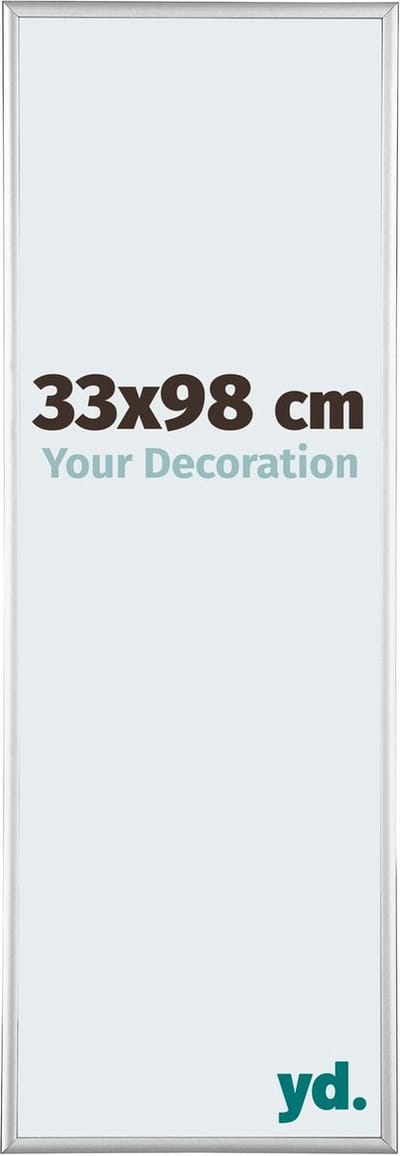 Your Decoration - Fotolijst 33x98 cm - Aluminium - Zilver Hoogglans - Kent