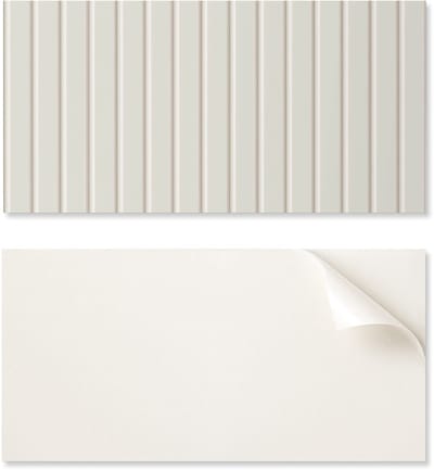 Esthetisch vinylbehang met print, 100x50 cm, verticale textuurstrepen.