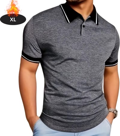 Livano Poloshirt Heren - T-Shirt Heren - Shirt - Overhemd - Polo Shirt - Grijs - XL