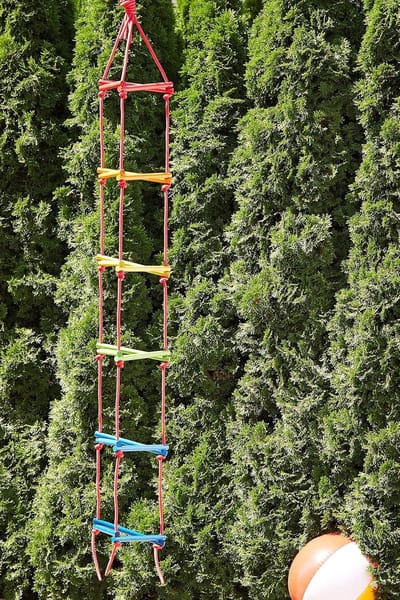 Houten speelgoed driehoekige breiladder handgemaakt - speelgoed voor kinderen vanaf 3 jaar - ca. 200 x 30 x 30 cm - onbeperkt klimplezier - Spielzeug 20008