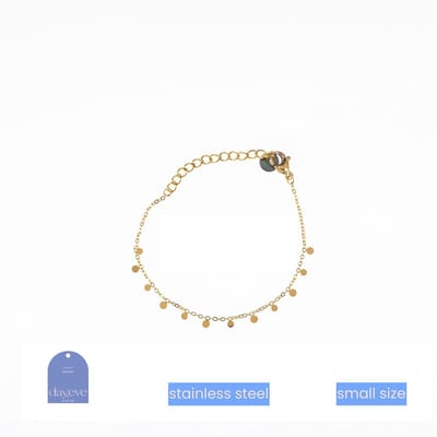 Go Dutch Label Armband (Sieraad) Kinderen - Smalle Pols - Mini Discs Goud
