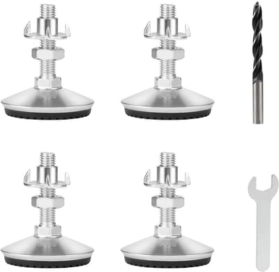 Dailygoods- Tafelpoten Verstelbaar - Meubelpoten Set van 4 - Metalen Tafelpoten - Hoogte Verstelbaar - Draadtype M10 - Belastbaarheid 450 kg
