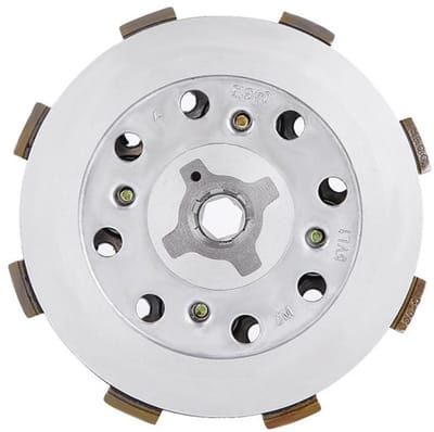 Koppelingsplaat Hoogwaardige Metaal - Aftermarket Vervangende Koppelingsplaat - Compatibel met YBR125 - Stabiele Kenmerken - Eenvoudige Installatie - Diameter 12 cm - Motorplaat