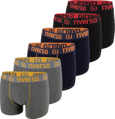 riverso Heren Boxershorts RIVOle 6-Pack Veelkleurig S