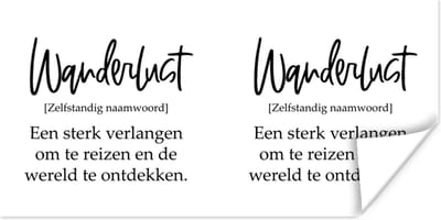 Poster Spreuken - Quotes - Een sterk verlangen om te reizen - Wanderlust - 120x60 cm