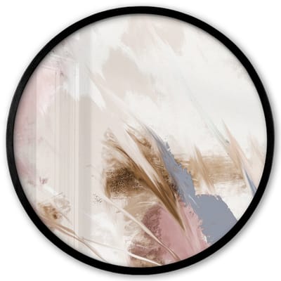 Poster in lijst Rond - Fotolijst 40x40 cm - Posters - Kunst - Verf - Kleuren - Patroon - Ronde posterlijst zwart - Decoratie - Wanddecoratie woonkamer - Muurdecoratie slaapkamer