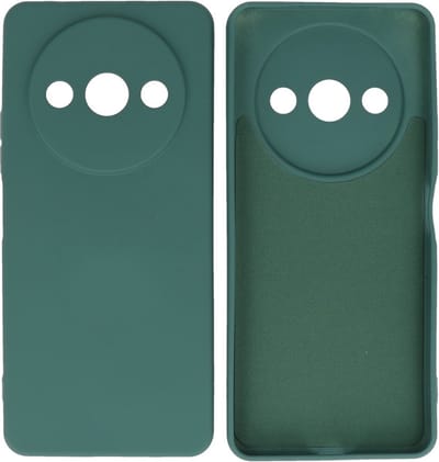 Hoesje Geschikt voor de Xiaomi Redmi A3 - Fashion Backcover Hoesje - Colorful Telefoonhoesje - Donker Groen