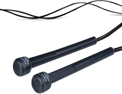 Umbro Sports | Professioneel Springtouw | Licht Gewicht | Lengte 3.35m | Zwart & Grijs