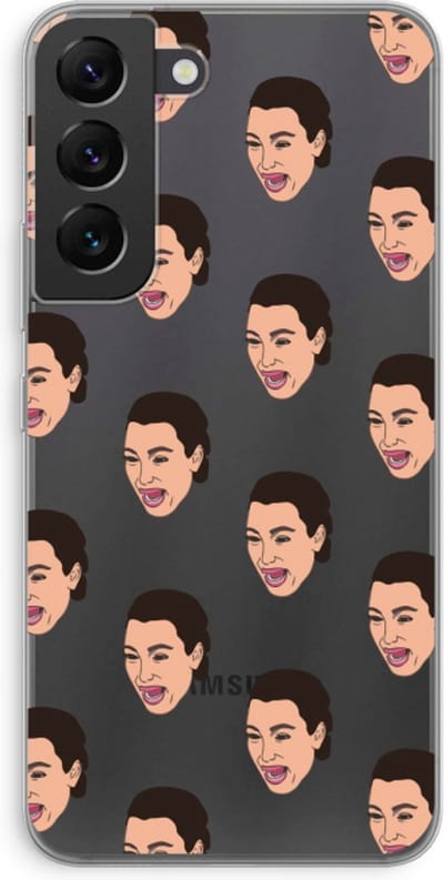 Case Company® - Hoesje geschikt voor Samsung Galaxy S22 hoesje - Ugly Cry Call - Soft Cover Telefoonhoesje - Bescherming aan alle Kanten en Schermrand