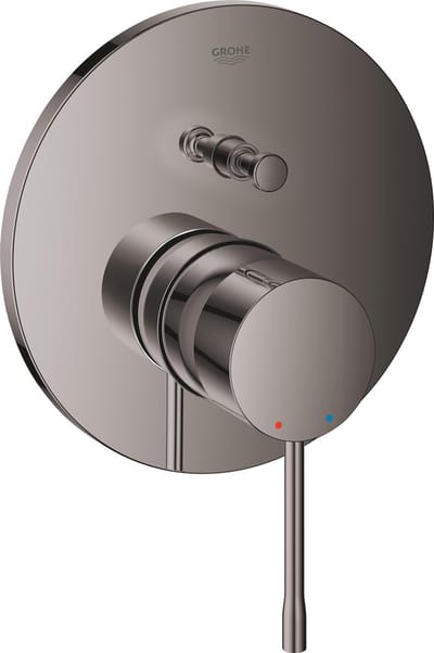 GROHE Essence inbouw douchekraan - Opbouwdeel - 2 uitgangen -hard graphite (glanzend antraciet)