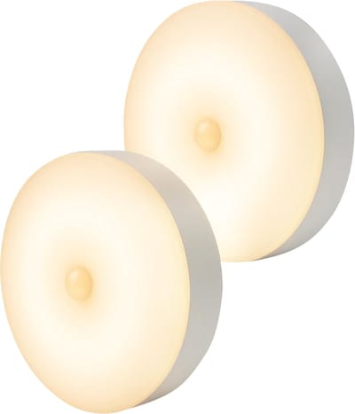Nuvance - Draadloze Ledlamp - 2 Stuks - Warm Wit Licht - Magnetisch - Dag en Nacht Sensor - Usb Oplaadbaar - Kastverlichting – Wandlamp