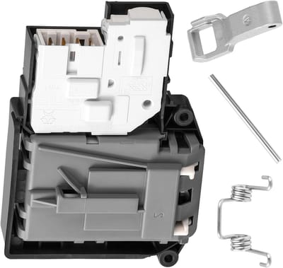 Wasmachine Deurhaak - Reparatieset Deur - Wasmachine Repareren - Versterkte ABS Constructie - 4.2x0.9x3.4 Inch - Zwart