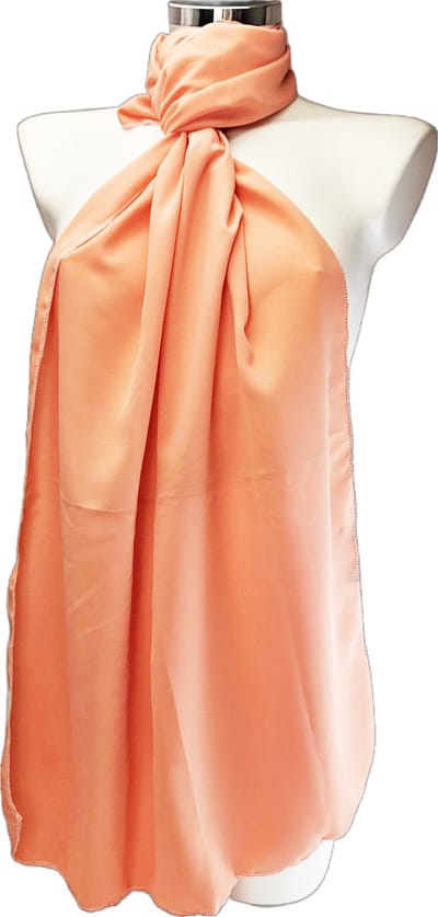 BamBella ® - Sjaal - hoofddoek - kant omslag doek oranje chiffon