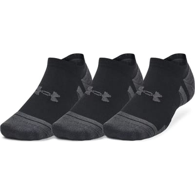 Under Armour UA Performance Tech 3pk NS-BLK Unisex Sportsokken - Zwart - Jet Grijs