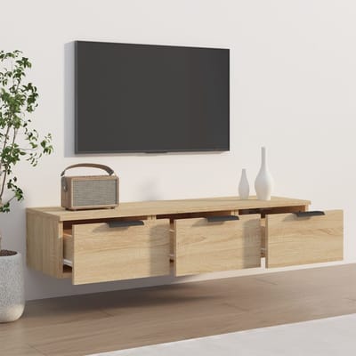 vidaXL - Wandkast - 102x30x20 - cm - bewerkt - hout - sonoma - eikenkleurig