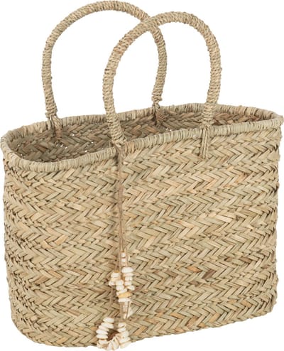 J-Line strandtas Schelpen - jute - naturel - large