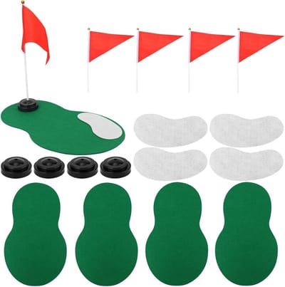 Golf Centerpieces Set - Tafeldecoratie Golf - Golfevenementen Versieren - Authentiek Golfbaan Ontwerp - 375x229cm Mat - Groen Wit Zwart Rood