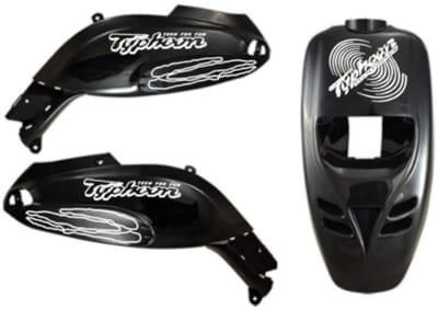 Piaggio Typhoon Stickerset - Cyclone - Wit