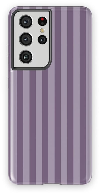 DripCase Gestreept Hoesje Samsung Galaxy S21 Ultra | Backcover met Mag | Stripes Motief | Trendy Case Samsung Galaxy S21 Ultra met Strepen Lavender Beam