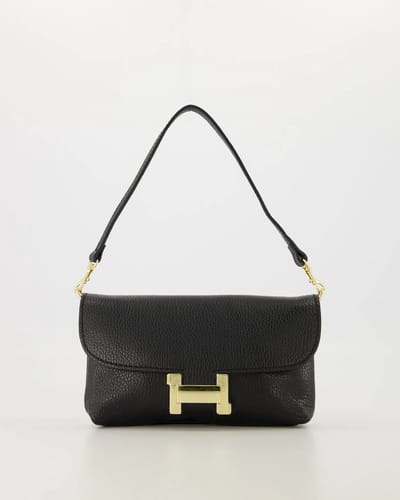 Tas- zwart -clutch /crossbody -leer -klein en groot hengsel