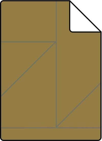 Proefstaal Origin Wallcoverings behang grafische lijnen okergeel - 26,5 x 21 cm - 347723-S