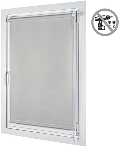 Storesdeco - Opaco EasyFix rolgordijn, rolgordijnen zonder boren Grijs 45x180 cm