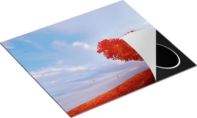 Chefcare Inductie Beschermer Rode Liefde Boom in een Hart Vorm - 60x50 cm - Afdekplaat Inductie - Kookplaat Beschermer - Inductie Mat