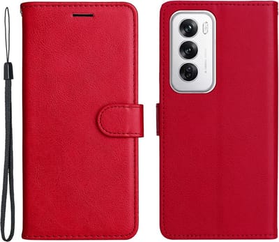Coverup Hoesje - Geschikt voor OPPO Reno12 Hoesje - Coverup Book Case - Rood