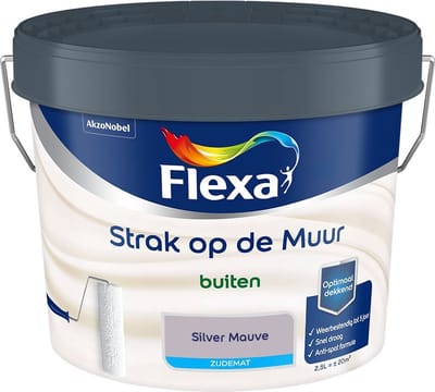 Flexa - Strak Op De Muur Buiten Zijdemat - Silver Mauve - Mengverf - 2,5 L