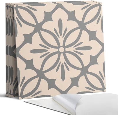 Coloray Wandpanelen Zelfklevend - Bloemenpatroon met details Zelfklevende Wandpanelen - 50 cm x 50 cm - Beige Wandpaneel PVC - 4 stuks - Mozaïeken Wandpanelen Zelfklevend - Keuken Wandpanelen - Wandpanelen Badkamer