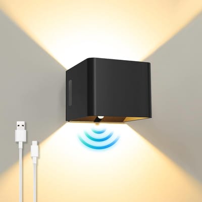 Unyqoos® Batterijgevoede LED-wandlamp met Bewegingssensor en USB-oplaadfunctie voor Binnengebruik