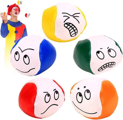 Set van 5 zachte jongleerballen voor beginners en volwassenen, ideaal voor buitenspelen en circusvaardigheden