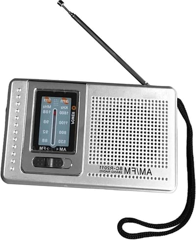 Draagbare Radio - AM FM Ontvanger - Noodsituaties Voorbereiden - Slimme Frequentiedetectie - 10.6 x 6.8 x 3.3 cm - Zilver