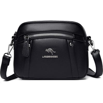 Nieuwe Dames Tassen Kleine Ronde Tassen, Koreaanse Stijl Mode Crossbody Tassen Zacht Leer Moedertassen voor Vrouwen van Middelbare Leeftijd Trendy black