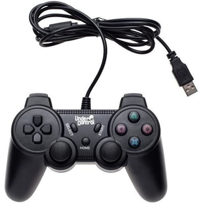 Manette Filaire noire Under Control pour PS3 noir