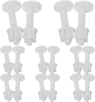Toiletbril Schroeven - Bevestigingsbouten Set - Badkamer Reparatie - Universele Pasvorm - 8 Paar - Wit