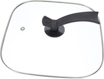 Pot Deksel - Kookgerei Deksel - Voorkom Morsen - Gehard Glas - 29.7 cm - Zwart Transparant