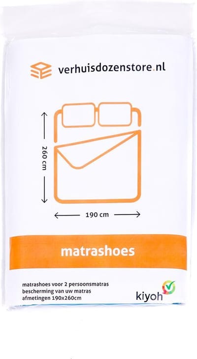 Matrashoes 2 persoons 260x190 cm | Beschermhoes Tijdens Verhuizen en Opslag |