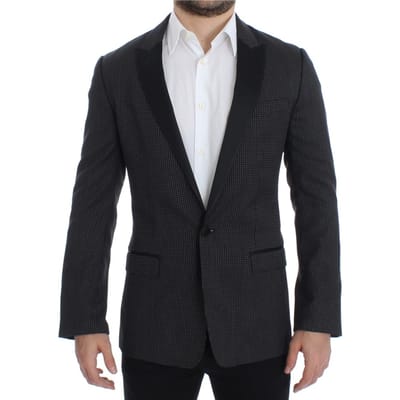 Dolce & Gabbana Mannen Zwart wollen slim MARTINI blazer